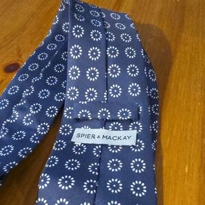 Spier & Mackay Blue Patterned Tie